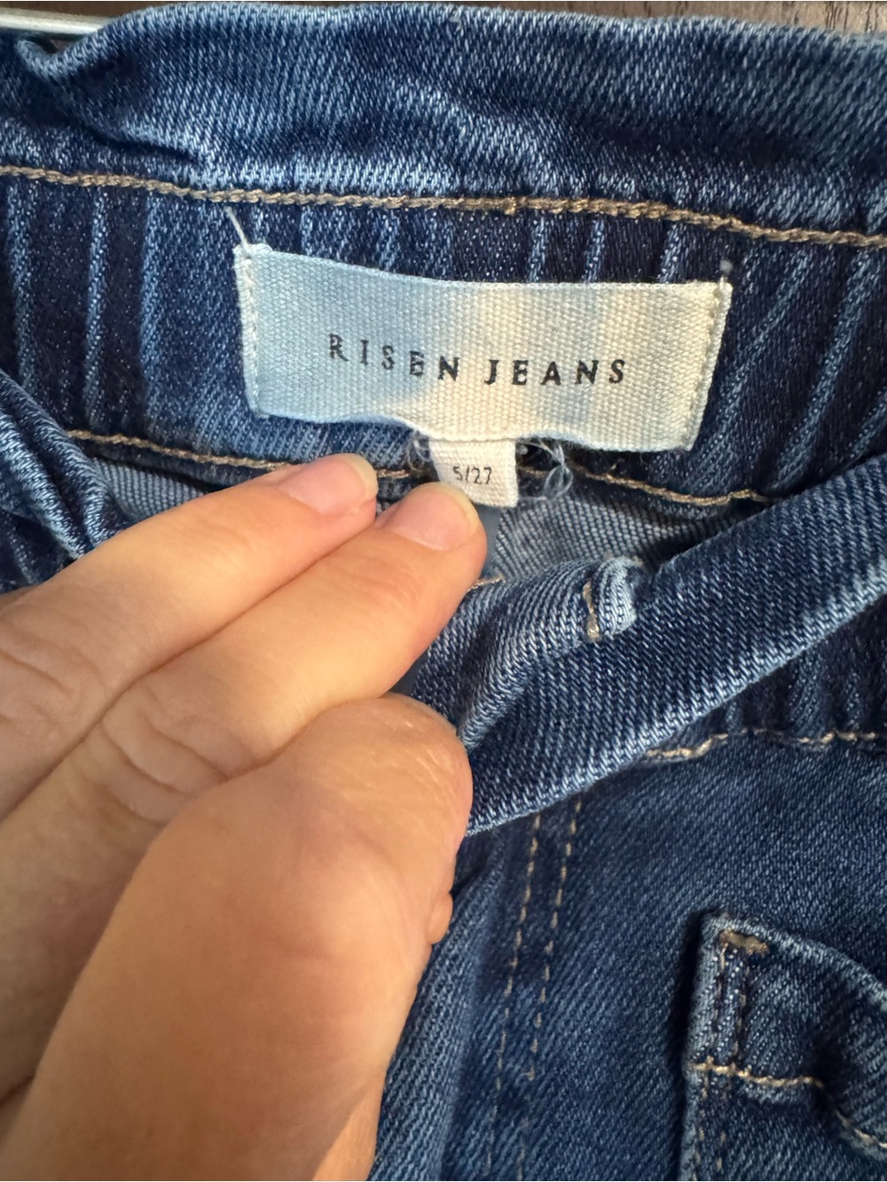 Women's Risen Blue Denim Jeans